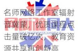 名师网络工作室辐射晋冀蒙，优质课程点击量破亿次，教育资源共享再创新高